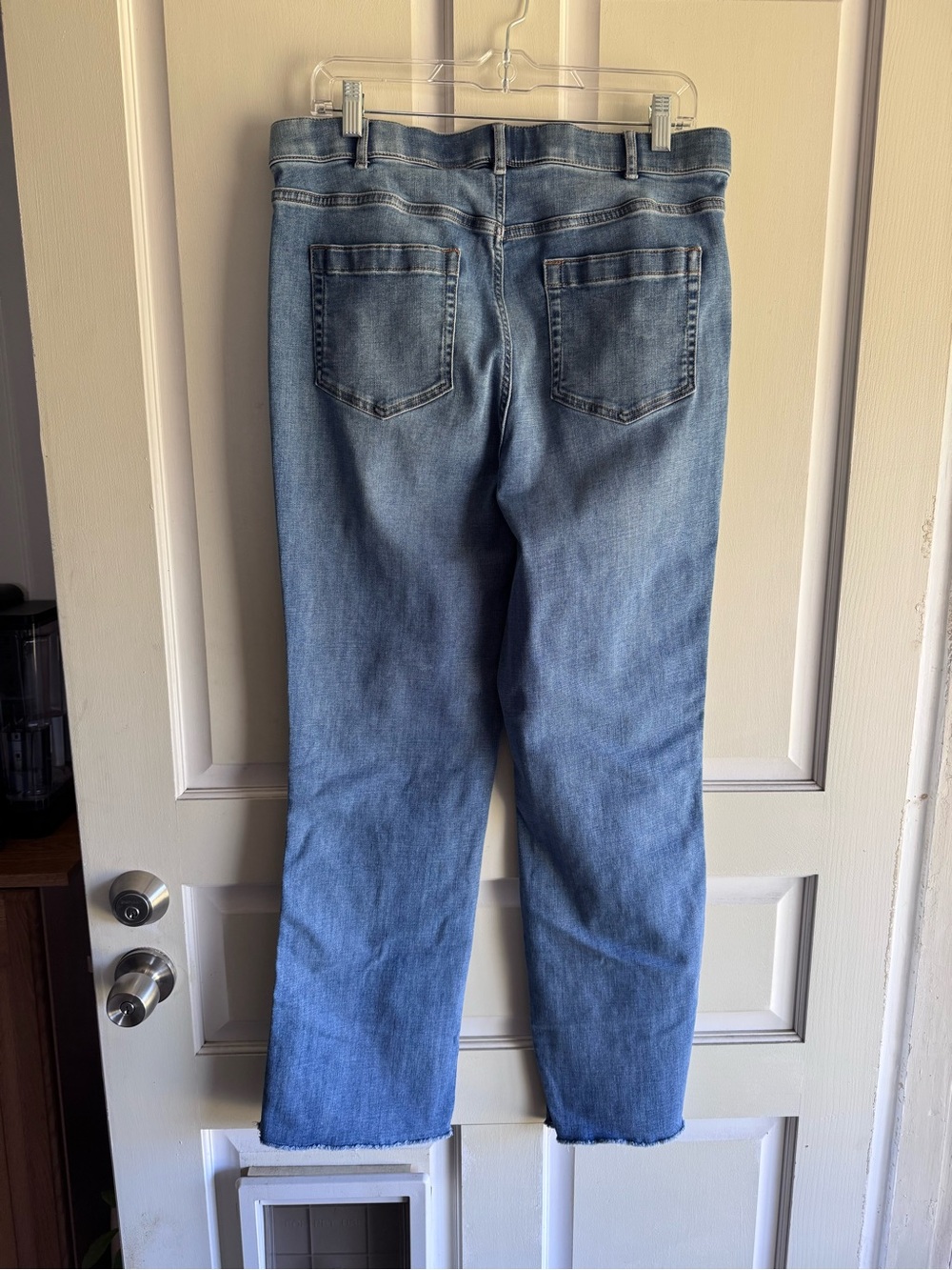 J. Jill Denim Blue High Rise Bootcut Raw Hem Jeans Size 16 - Picture 9 of 9